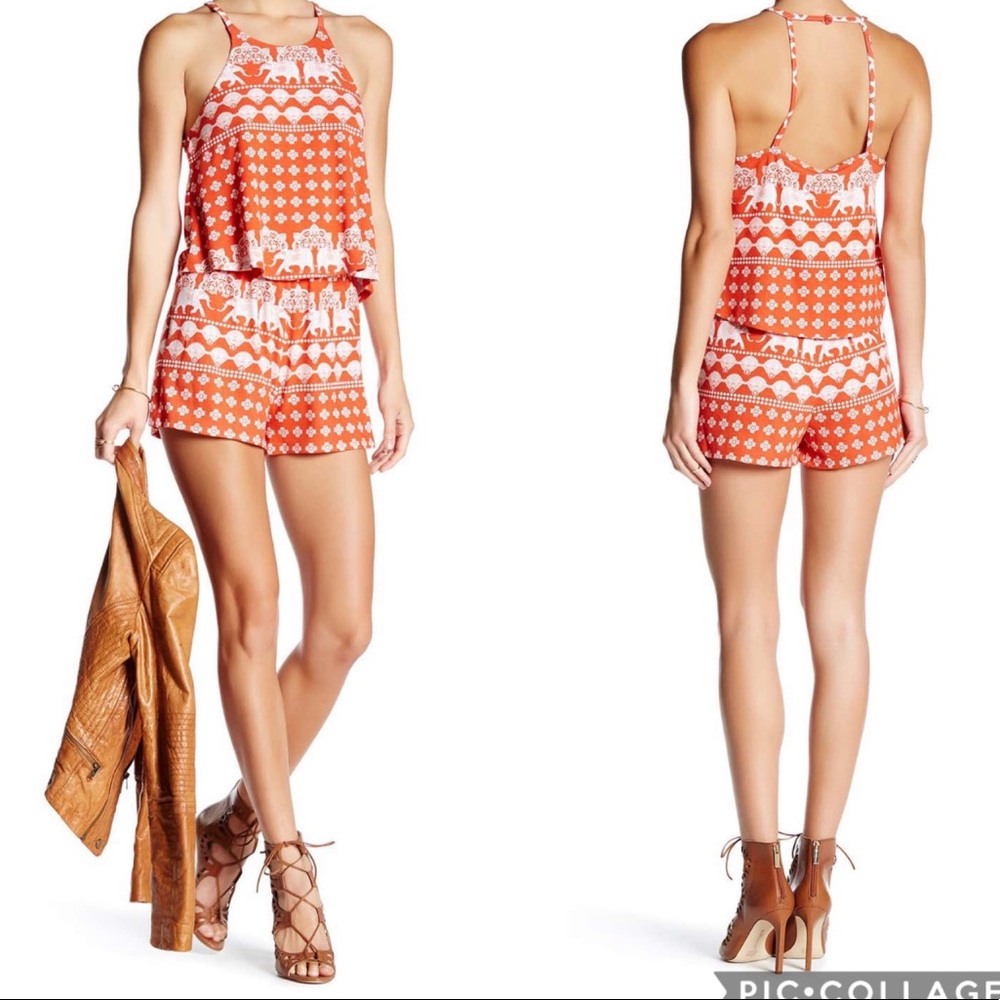 Poof - Printed Cage Back Romper
